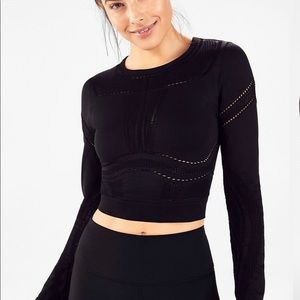 Fabletics “Jayme” mesh crop top and matching pants
